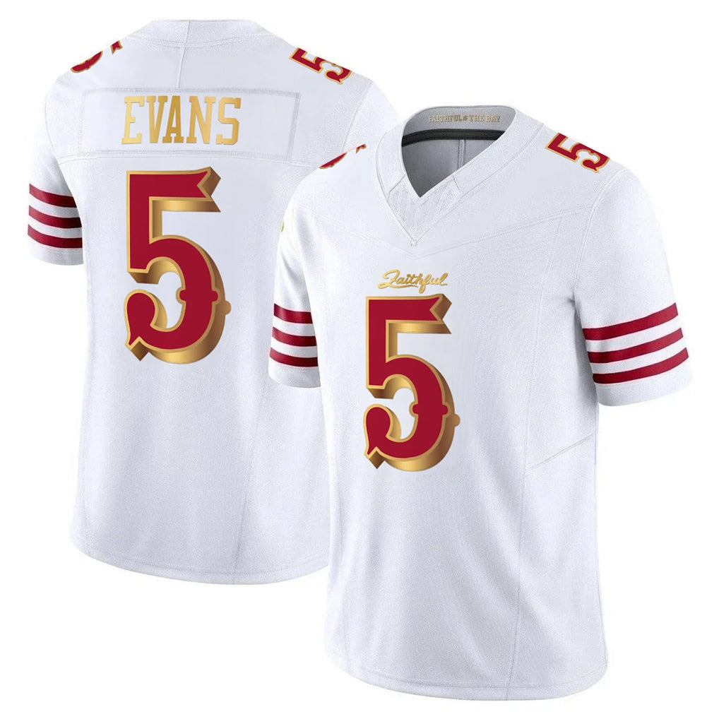 Tuec SF.49ers #5 Mike Evans Player White 2025 Rivalries Collection Game Limited Stitched Jerseys