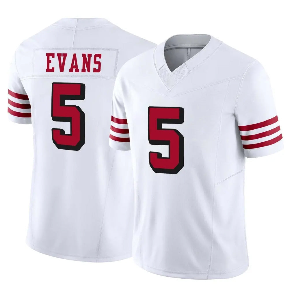 Tuec SF.49ers #5 Mike Evans Player White Limited Alternate Vapor F.U.S.E. Home Game Stitched Jerseys