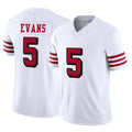 Tuec SF.49ers #5 Mike Evans Player White Limited Alternate Vapor F.U.S.E. Home Game Stitched Jerseys