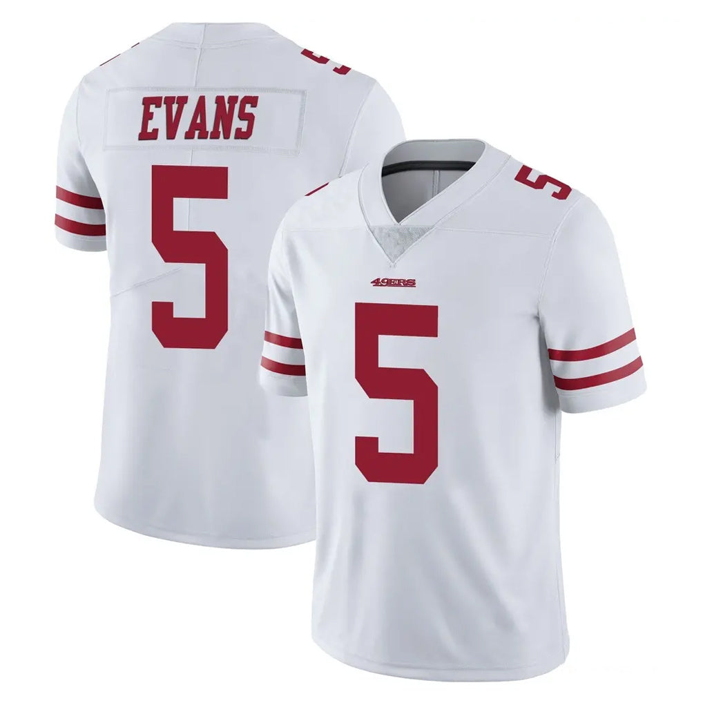 Tuec SF.49ers #5 Mike Evans Player White Limited Vapor Untouchable Home Game Stitched Jerseys