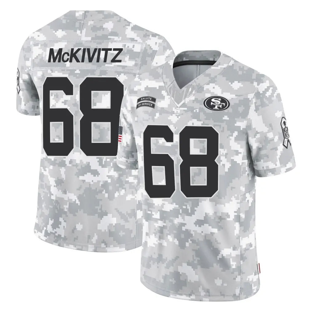 Tuec SF.49ers #68 Colton McKivitz Player Arctic Camo Limited Salute To Service Home Game Stitched Jerseys