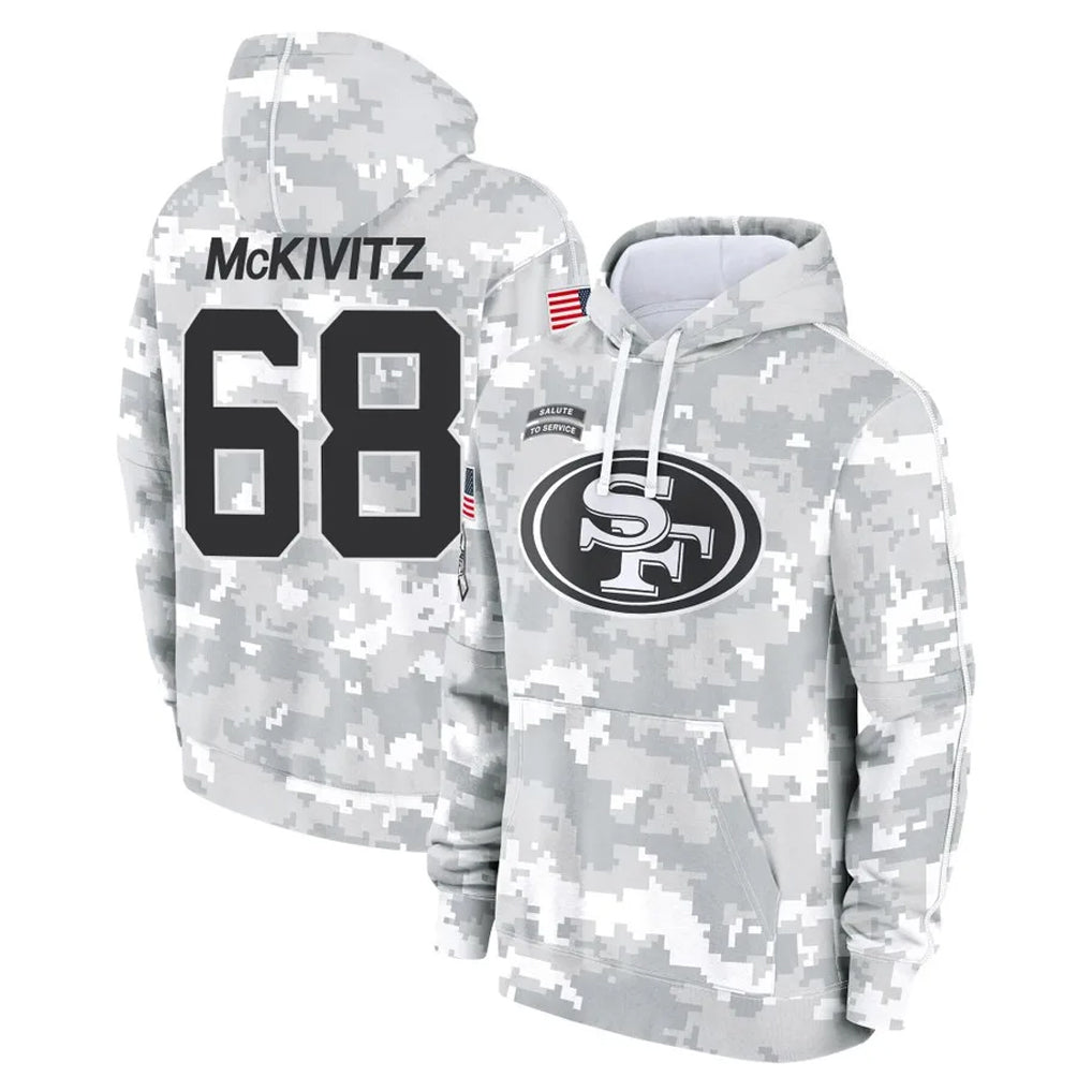 Tuec SF.49ers #68 Colton McKivitz Player Arctic Camo Limited Salute to Service Pullover Hoodies Game Stitched Jerseys
