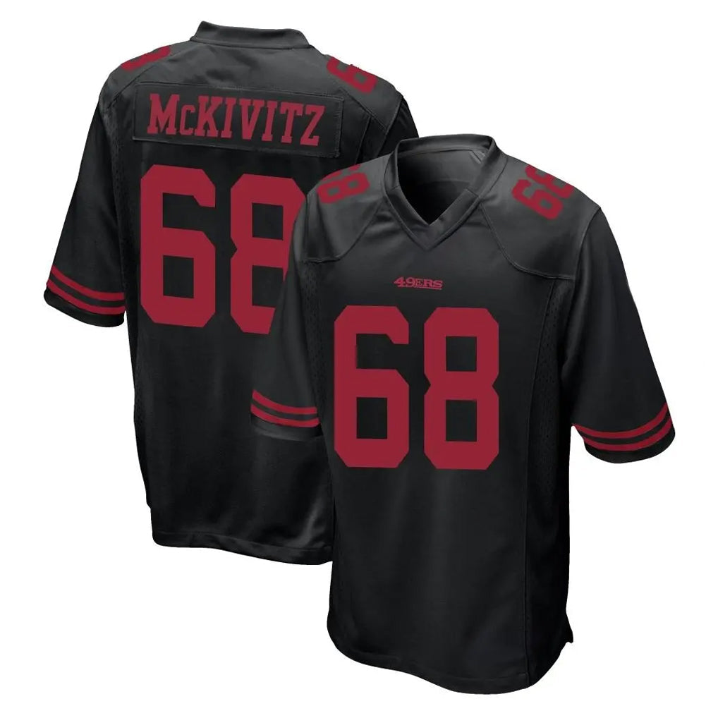 Tuec SF.49ers #68 Colton McKivitz Player Black Alternate Home Game Stitched Jerseys