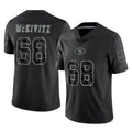 Tuec SF.49ers #68 Colton McKivitz Player Black Limited Reflective Home Game Stitched Jerseys