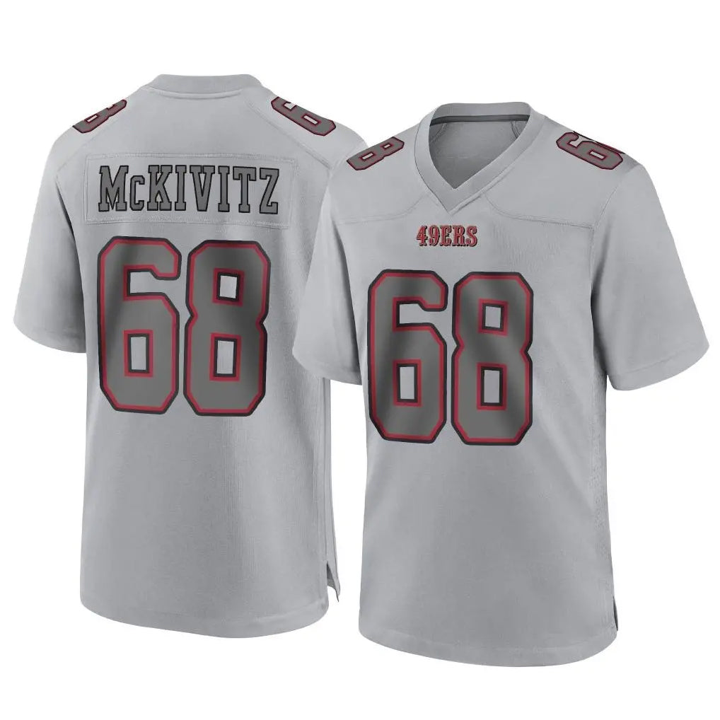 Tuec SF.49ers #68 Colton McKivitz Player Gray Atmosphere Fashion Home Game Stitched Jerseys