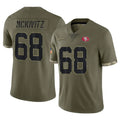 Tuec SF.49ers #68 Colton McKivitz Player Olive Limited Salute To Service Home Game Stitched Jerseys