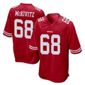 Tuec SF.49ers #68 Colton McKivitz Player Red Home Game Stitched Jerseys
