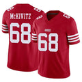 Tuec SF.49ers #68 Colton McKivitz Player Red Limited Vapor F.U.S.E. Home Game Stitched Jerseys