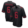 Tuec SF.49ers #6 Malik Mustapha Player Black Alternate Home Game Stitched Jerseys