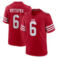 Tuec SF.49ers #6 Malik Mustapha Player Red Game Home Stitched Jerseys