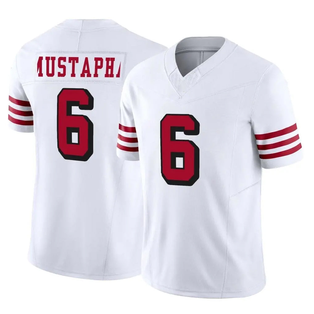 Tuec SF.49ers #6 Malik Mustapha Player White Limited Alternate Vapor F.U.S.E. Home Game Stitched Jerseys