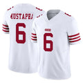 Tuec SF.49ers #6 Malik Mustapha Player White Limited Vapor F.U.S.E. Home Game Stitched Jerseys