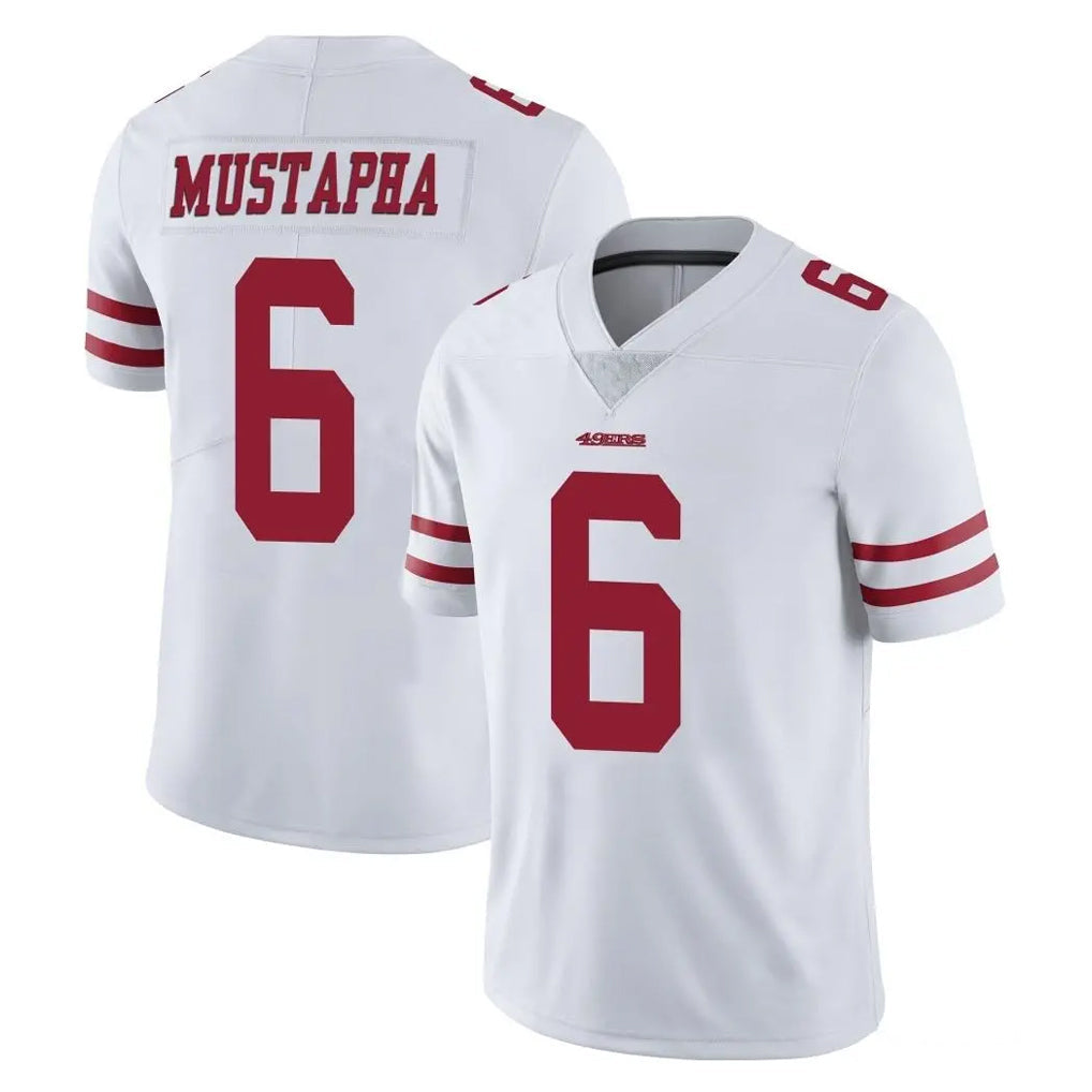 Tuec SF.49ers #6 Malik Mustapha Player White Limited Vapor Untouchable Home Game Stitched Jerseys