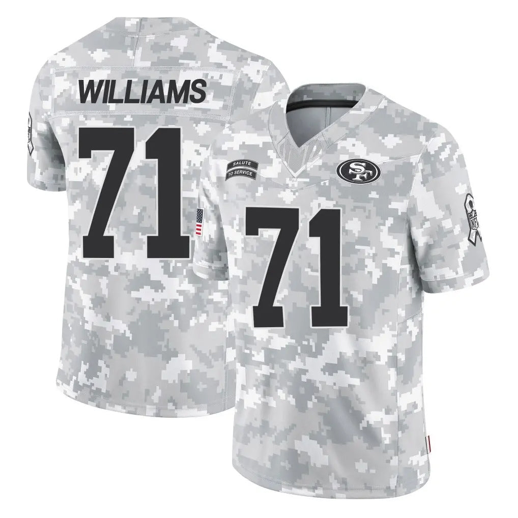 Tuec SF.49ers #71 Trent Williams Player Arctic Camo Limited Salute To Service Home Game Stitched Jerseys