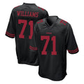 Tuec SF.49ers #71 Trent Williams Player Black Alternate Home Game Stitched Jerseys