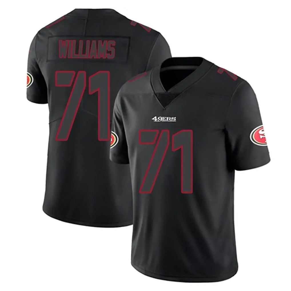 Tuec SF.49ers #71 Trent Williams Player Black Impact Limited Home Game Stitched Jerseys