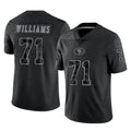 Tuec SF.49ers #71 Trent Williams Player Black Limited Reflective Home Game Stitched Jerseys