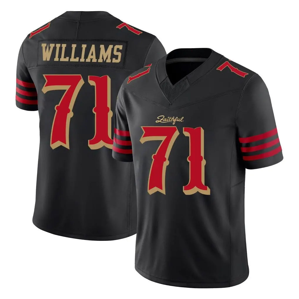 Tuec SF.49ers #71 Trent Williams Player Black Limited Rivalries Collection Home Game Stitched Jerseys