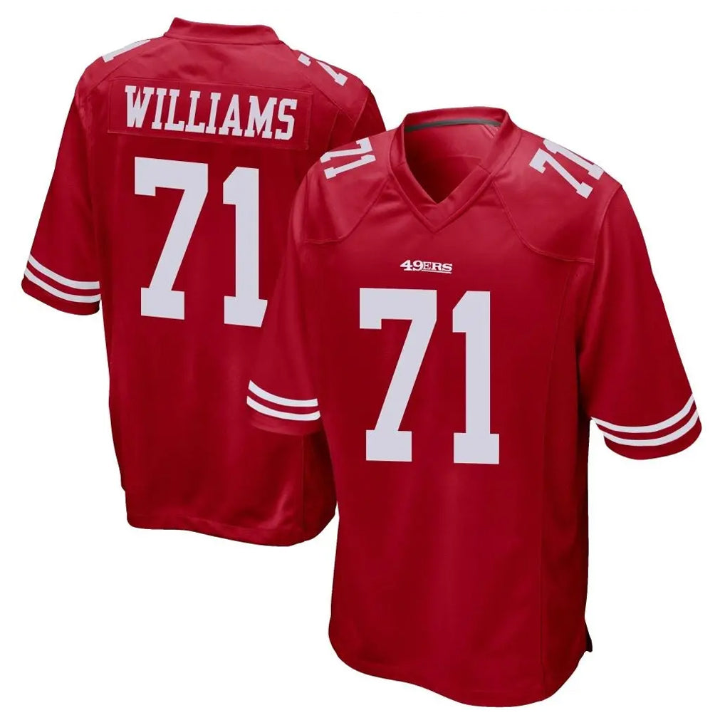 Tuec SF.49ers #71 Trent Williams Player Red Home Game Stitched Jerseys