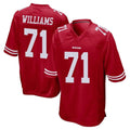 Tuec SF.49ers #71 Trent Williams Player Red Home Game Stitched Jerseys