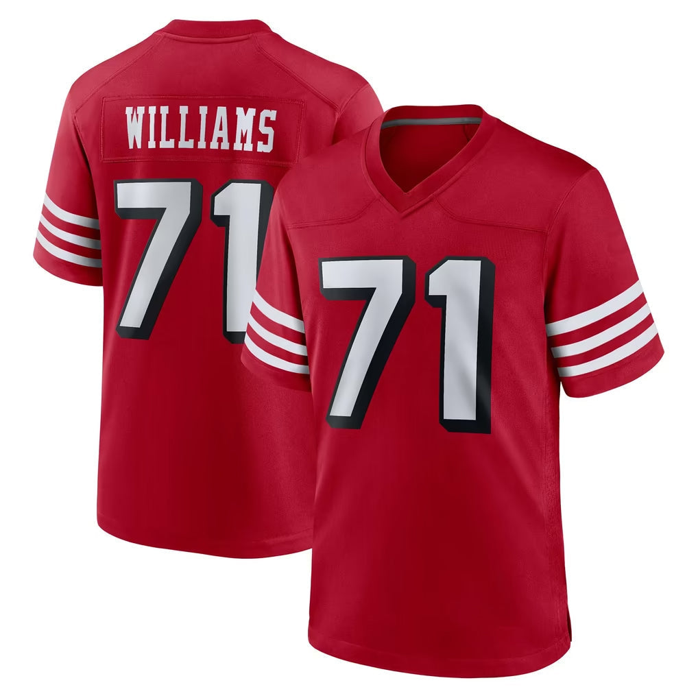 Tuec SF.49ers #71 Trent Williams Player Red Limited Alternate Home Game Stitched Jerseys