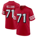 Tuec SF.49ers #71 Trent Williams Player Red Limited Alternate Home Game Stitched Jerseys