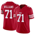 Tuec SF.49ers #71 Trent Williams Player Red Limited Vapor F.U.S.E. Home Game Stitched Jerseys