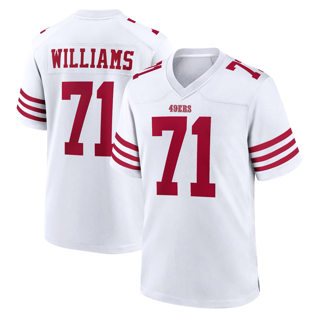 Tuec SF.49ers #71 Trent Williams Player White Game Home Stitched Jerseys