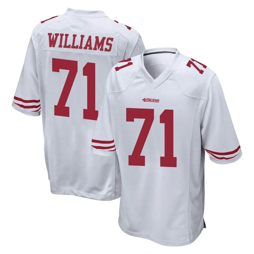 Tuec SF.49ers #71 Trent Williams Player White Home Game Stitched Jerseys