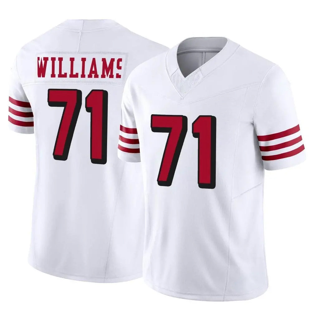 Tuec SF.49ers #71 Trent Williams Player White Limited Alternate Vapor F.U.S.E. Home Game Stitched Jerseys