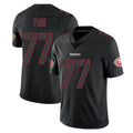Tuec SF.49ers #77 Dominick Puni Player Black Impact Limited Home Game Stitched Jerseys