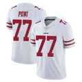Tuec SF.49ers #77 Dominick Puni Player White Limited Vapor Untouchable Home Game Stitched Jerseys