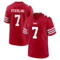 Tuec SF.49ers #7 De'Zhaun Stribling Player Red Game Home Stitched Jerseys