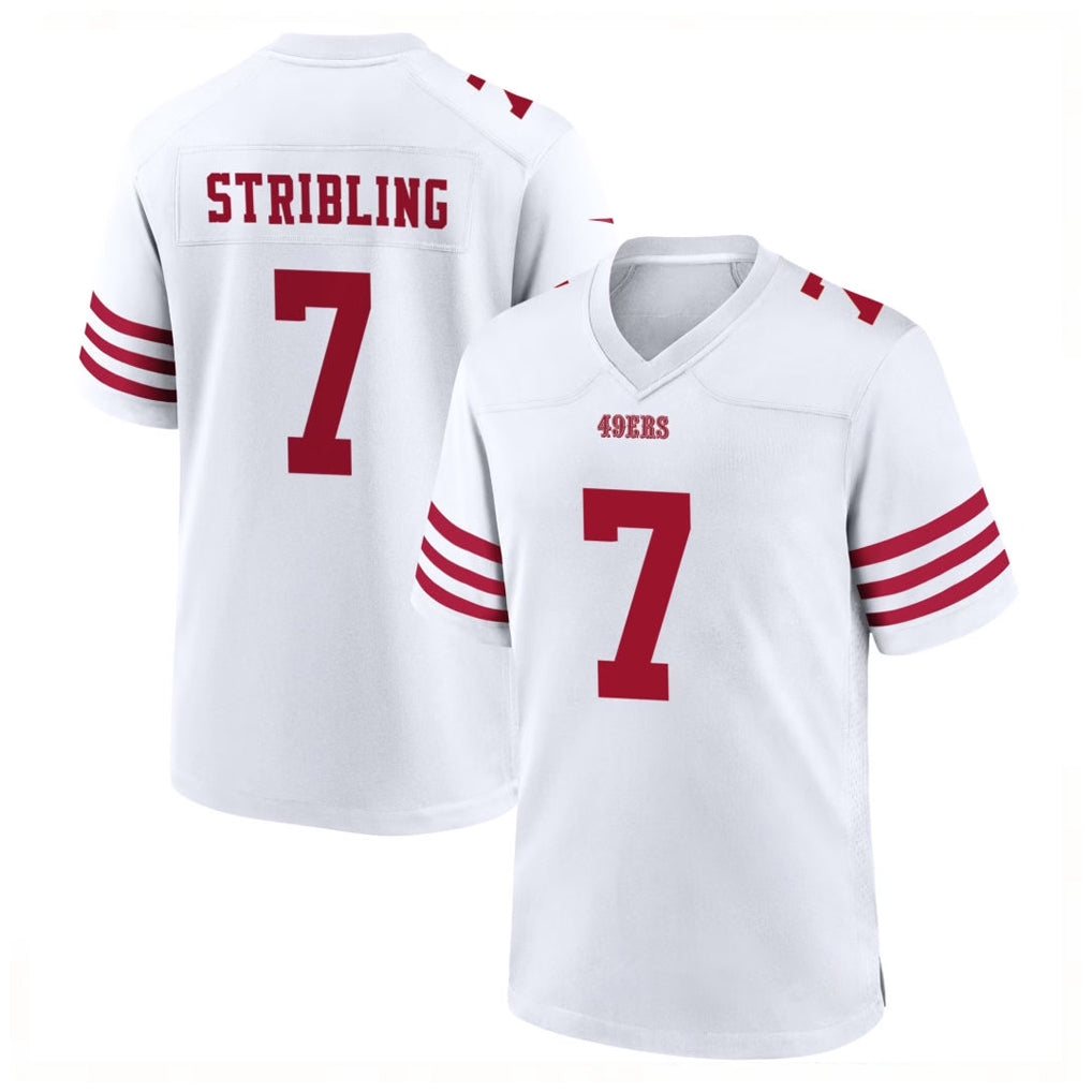 Tuec SF.49ers #7 De'Zhaun Stribling Player White Game Home Stitched Jerseys