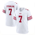 Tuec SF.49ers #7 De'Zhaun Stribling Player White Game Home Stitched Jerseys