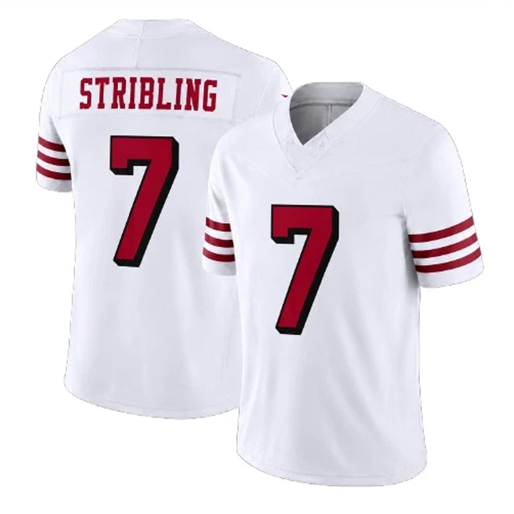 Tuec SF.49ers #7 De'Zhaun Stribling Player White Limited Alternate Vapor F.U.S.E. Home Game Stitched Jerseys