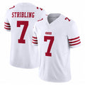 Tuec SF.49ers #7 De'Zhaun Stribling Player White Limited Vapor F.U.S.E. Home Game Stitched Jerseys