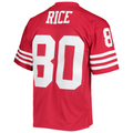 Tuec SF.49ers #80 Jerry Rice Mitchell & Ness Scarlet Legacy Replica Jersey Stitched Puhic Game Jerseys