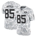 Tuec SF.49ers #85 George Kittle Player Arctic Camo Limited Salute To Service Home Game Stitched Jerseys