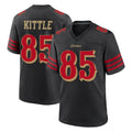 Tuec SF.49ers #85 George Kittle Player Black Rivalries Collection Home Game Stitched Jerseys