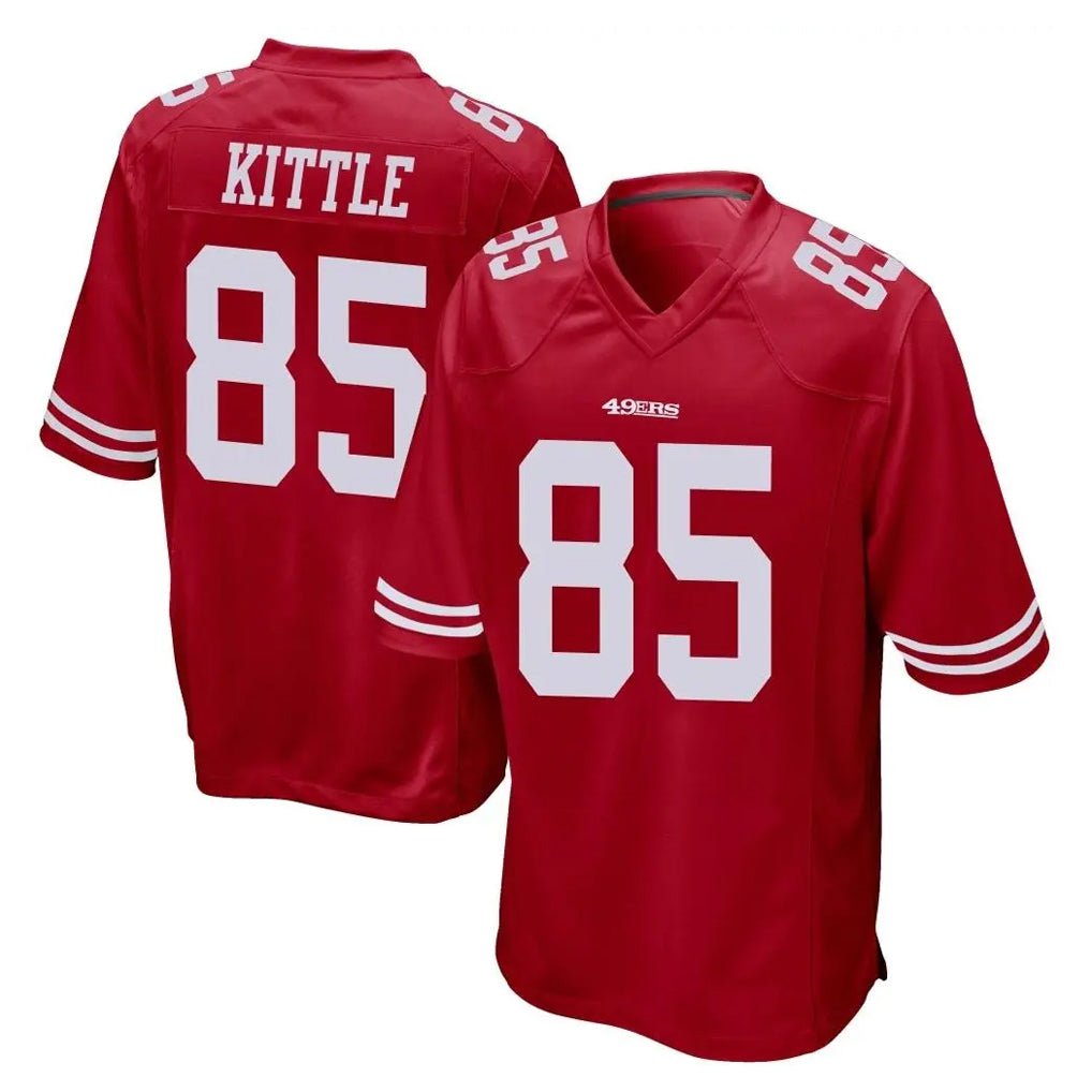 Tuec SF.49ers #85 George Kittle Player Red Home Game Stitched Jerseys