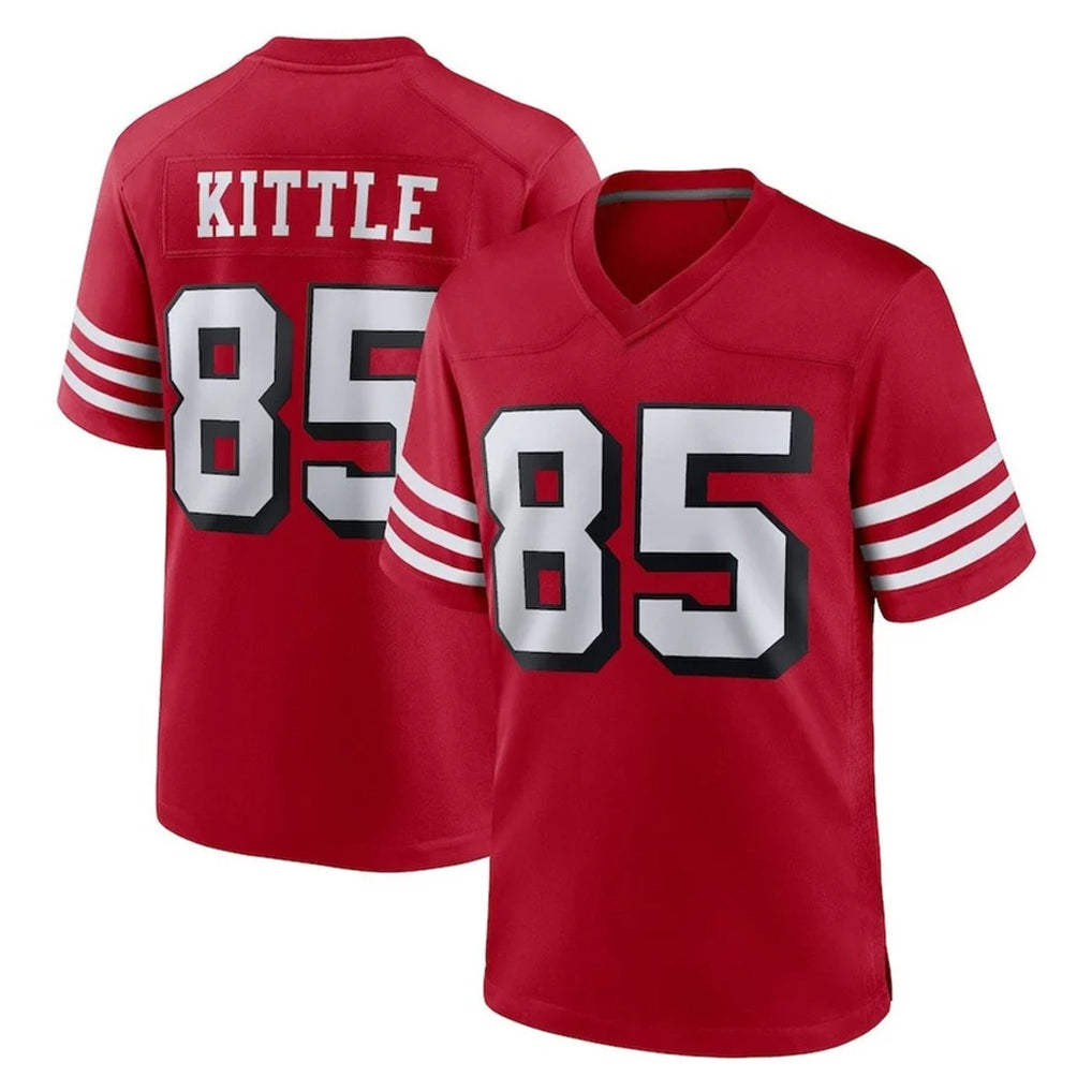 Tuec SF.49ers #85 George Kittle Player Red Limited Alternate Home Game Stitched Jerseys