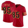 Tuec SF.49ers #85 George Kittle Player Red Rivalries Vapor Limited Home Game Stitched Jerseys
