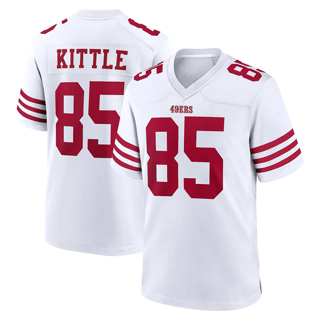 Tuec SF.49ers #85 George Kittle Player White Game Home Stitched Jerseys