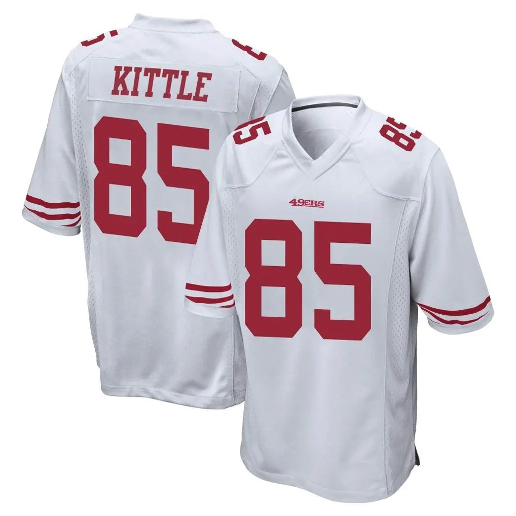 Tuec SF.49ers #85 George Kittle Player White Home Game Stitched Jerseys