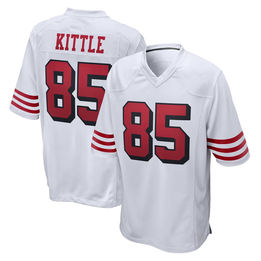 Tuec SF.49ers #85 George Kittle Player White Limited Home Game Stitched Jerseys