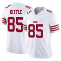Tuec SF.49ers #85 George Kittle Player White Limited Vapor F.U.S.E. Home Game Stitched Jerseys