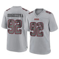 Tuec SF.49ers #92 Osa Odighizuwa Player Gray Atmosphere Fashion Home Game Stitched Jerseys