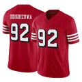 Tuec SF.49ers #92 Osa Odighizuwa Player Red Limited Alternate Vapor F.U.S.E. Home Game Stitched Jerseys