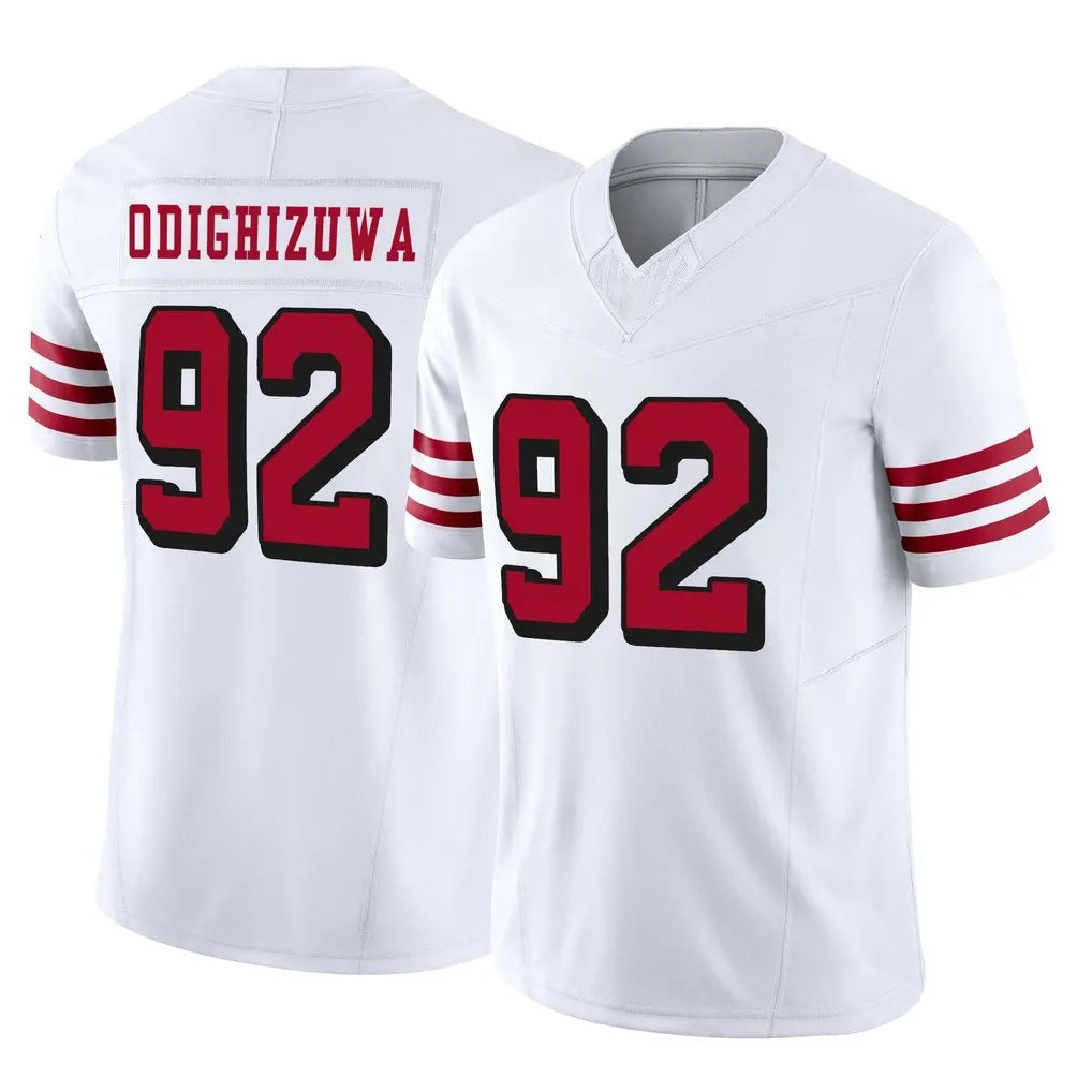 Tuec SF.49ers #92 Osa Odighizuwa Player White Limited Alternate Vapor F.U.S.E. Home Game Stitched Jerseys